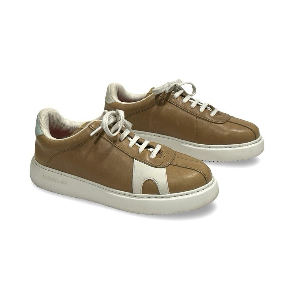 Camper Twins Womens Casual Sneakers Size 38 US 7.5 Brown Leather Non Dyed